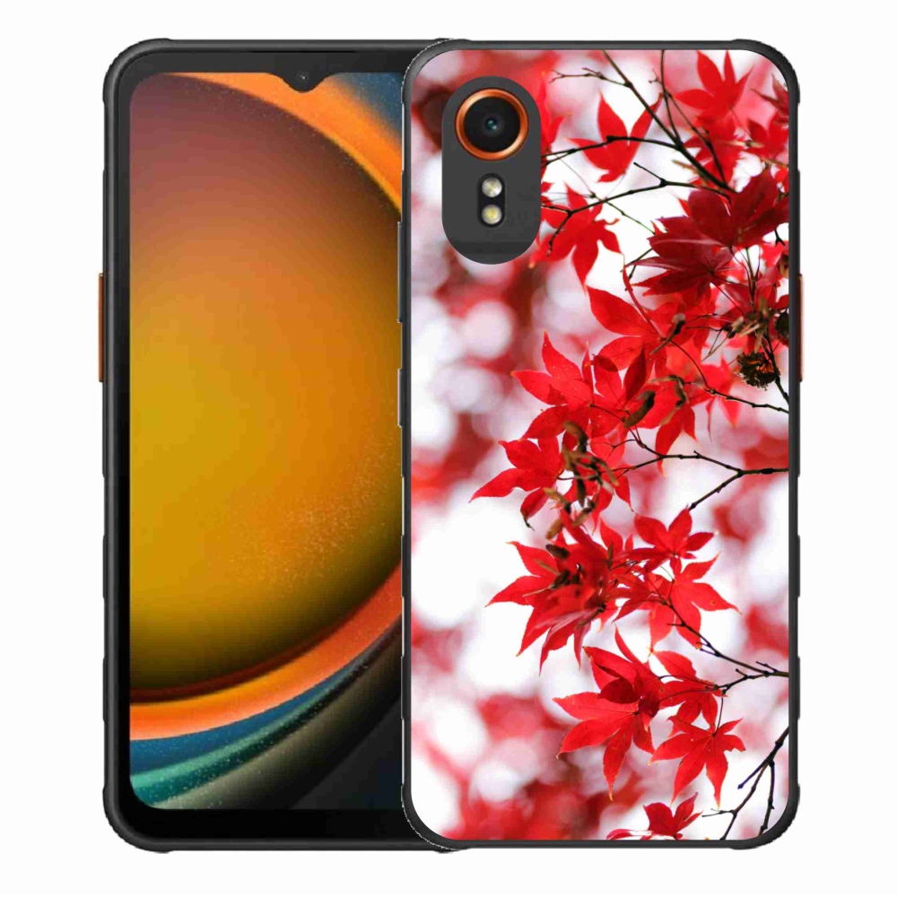 Gelový kryt mmCase na Samsung Galaxy Xcover 7 - červené listy