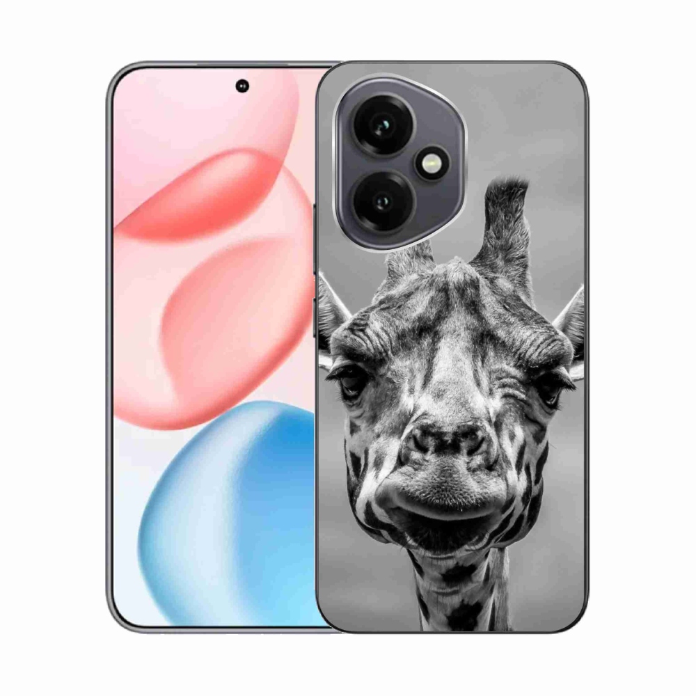 Gelový kryt mmCase na Honor 400 - černobílá žirafa