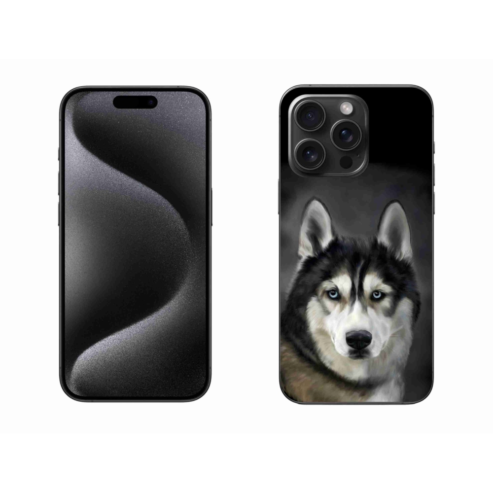 Gelový obal mmCase na iPhone 15 Pro Max - husky