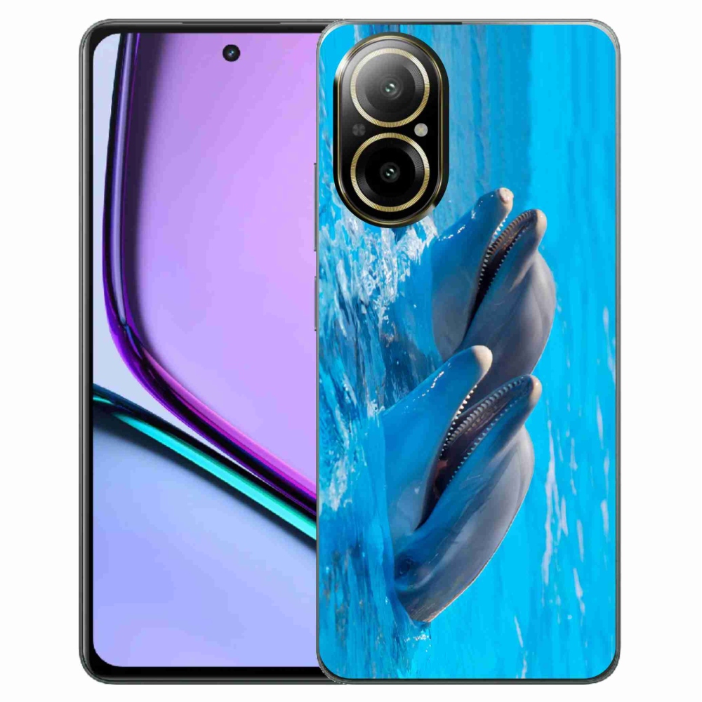 Gelový kryt mmCase na Realme C67 - delfíni