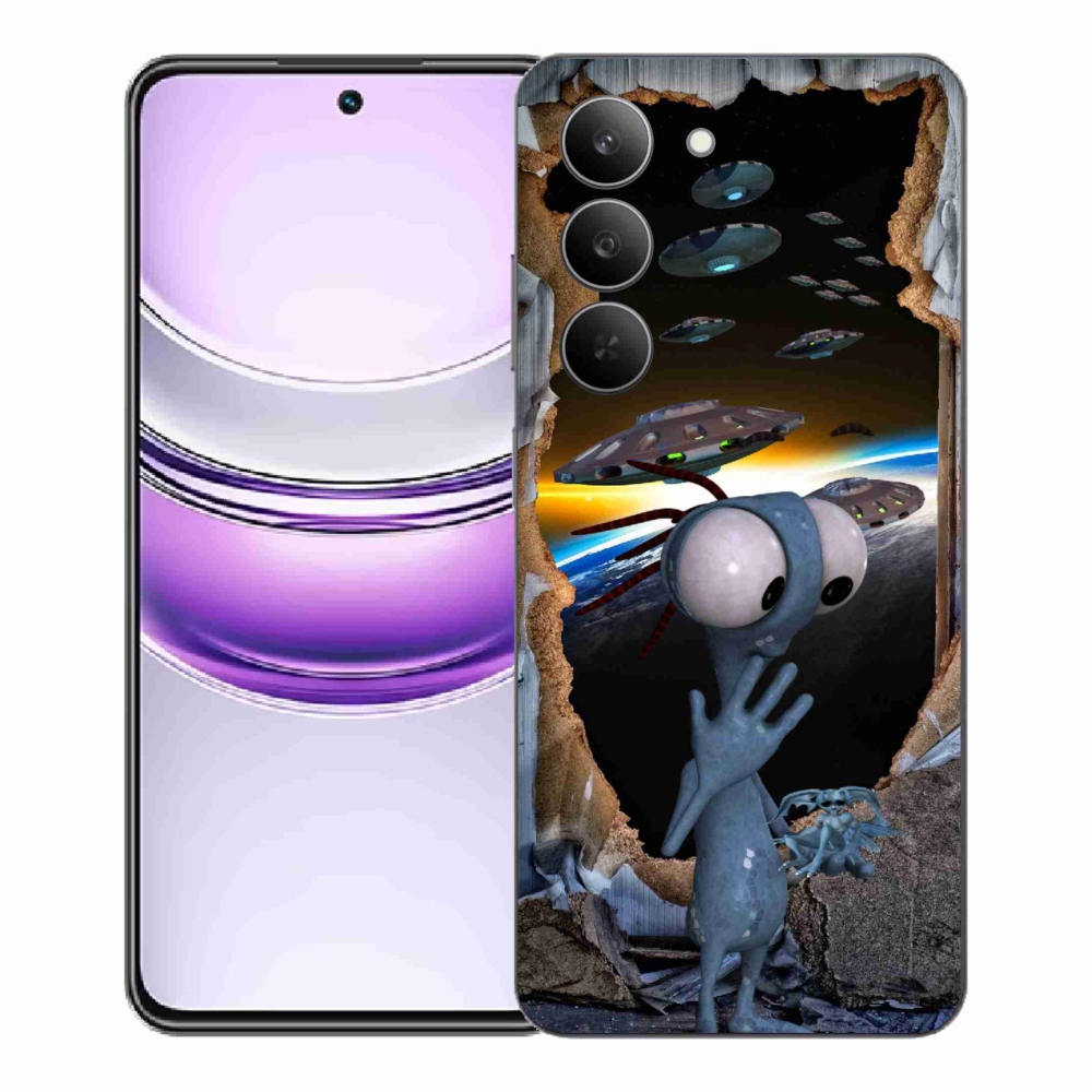 Gelový kryt mmCase na Realme 14x 5G - mimozemšťan