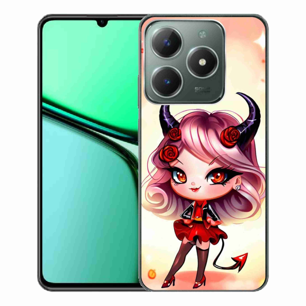 Gelový kryt mmCase na Realme C61 - kreslená čertice