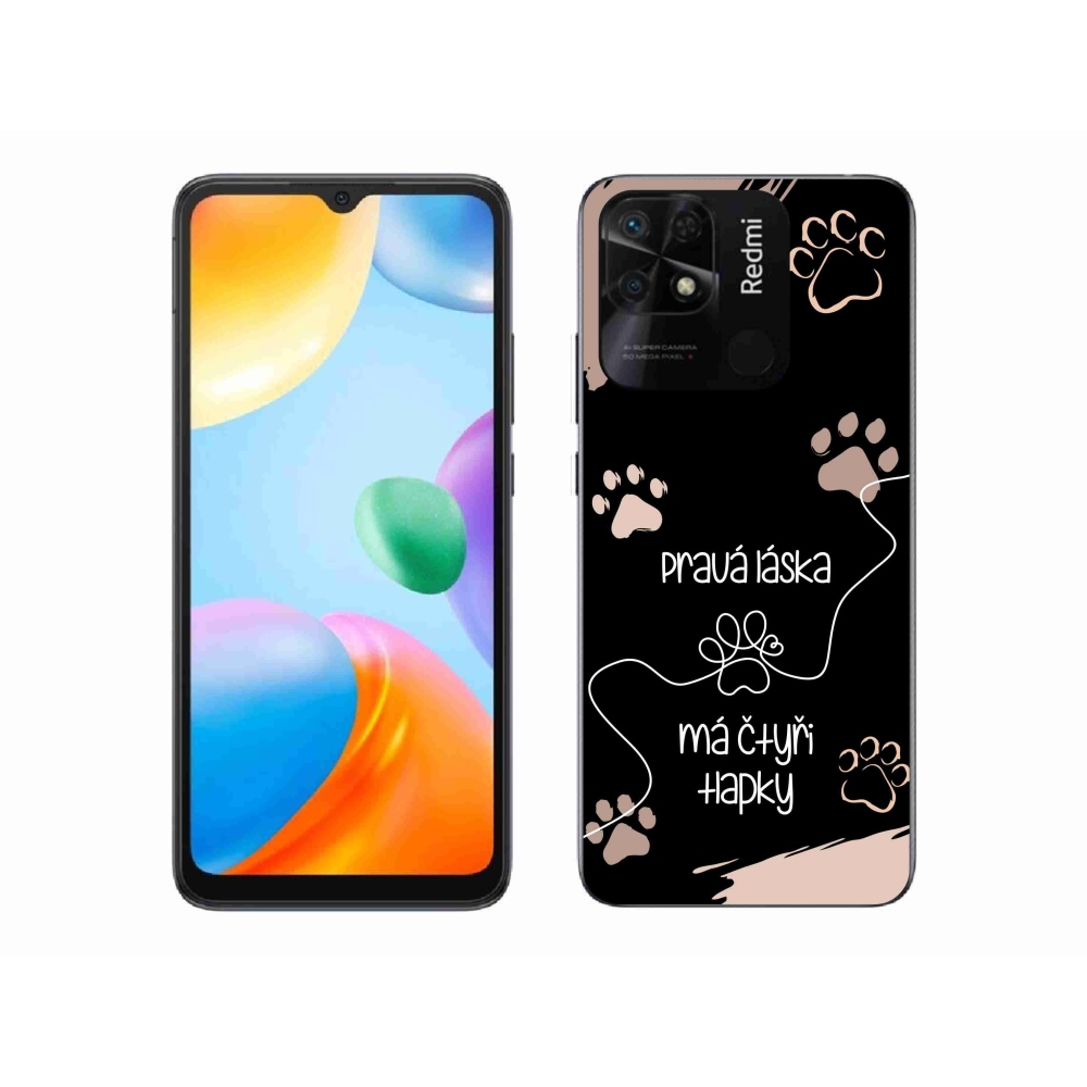Gelový kryt mmCase na Xiaomi Redmi 10C - psí motiv 1 černé pozadí