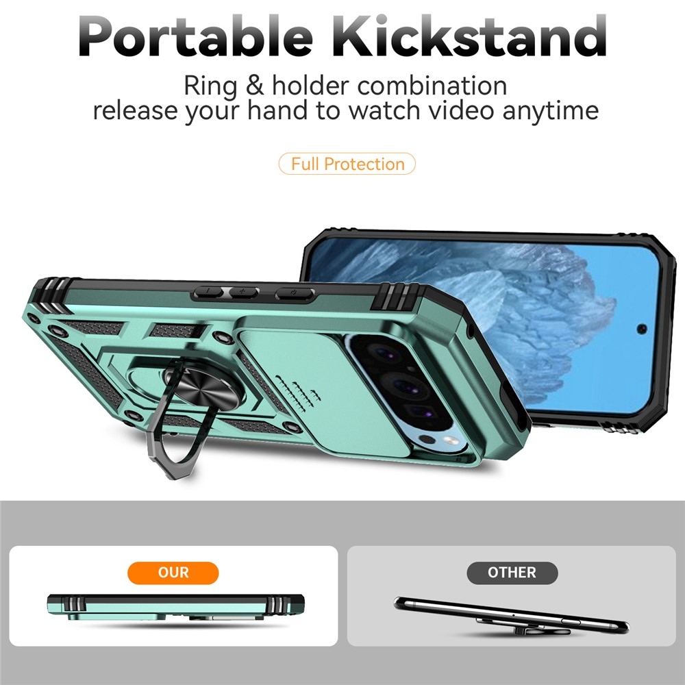 Slide odolný kryt na Google Pixel 10 Pro/Pixel 10/9 Pro/9 - zelený