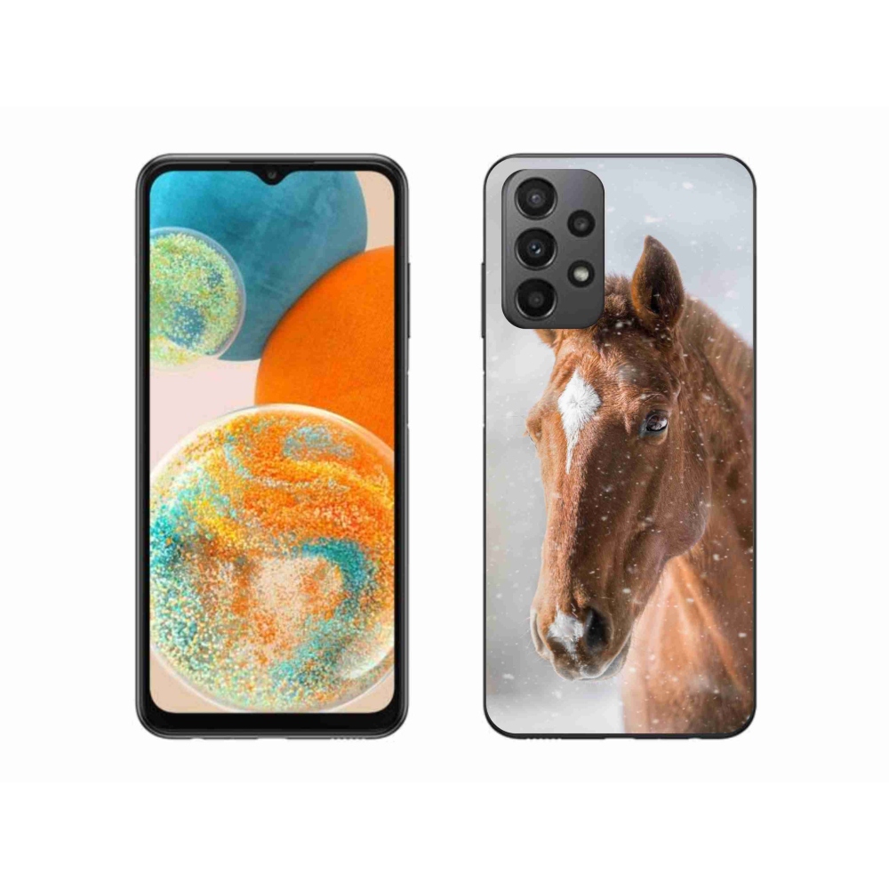 Gelový kryt mmCase na Samsung Galaxy A23 4G/5G - hnědý kůň 2