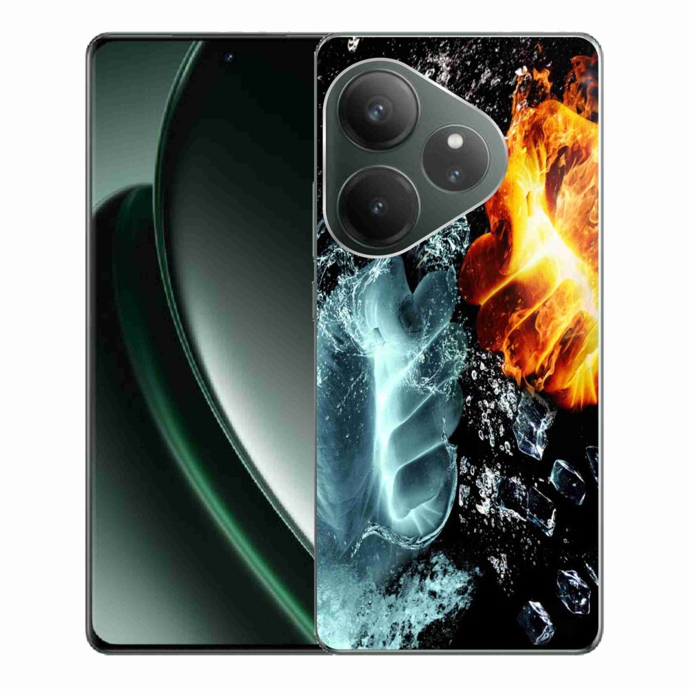 Gelový kryt mmCase na Realme GT 6 5G/GT 6T 5G - voda a oheň