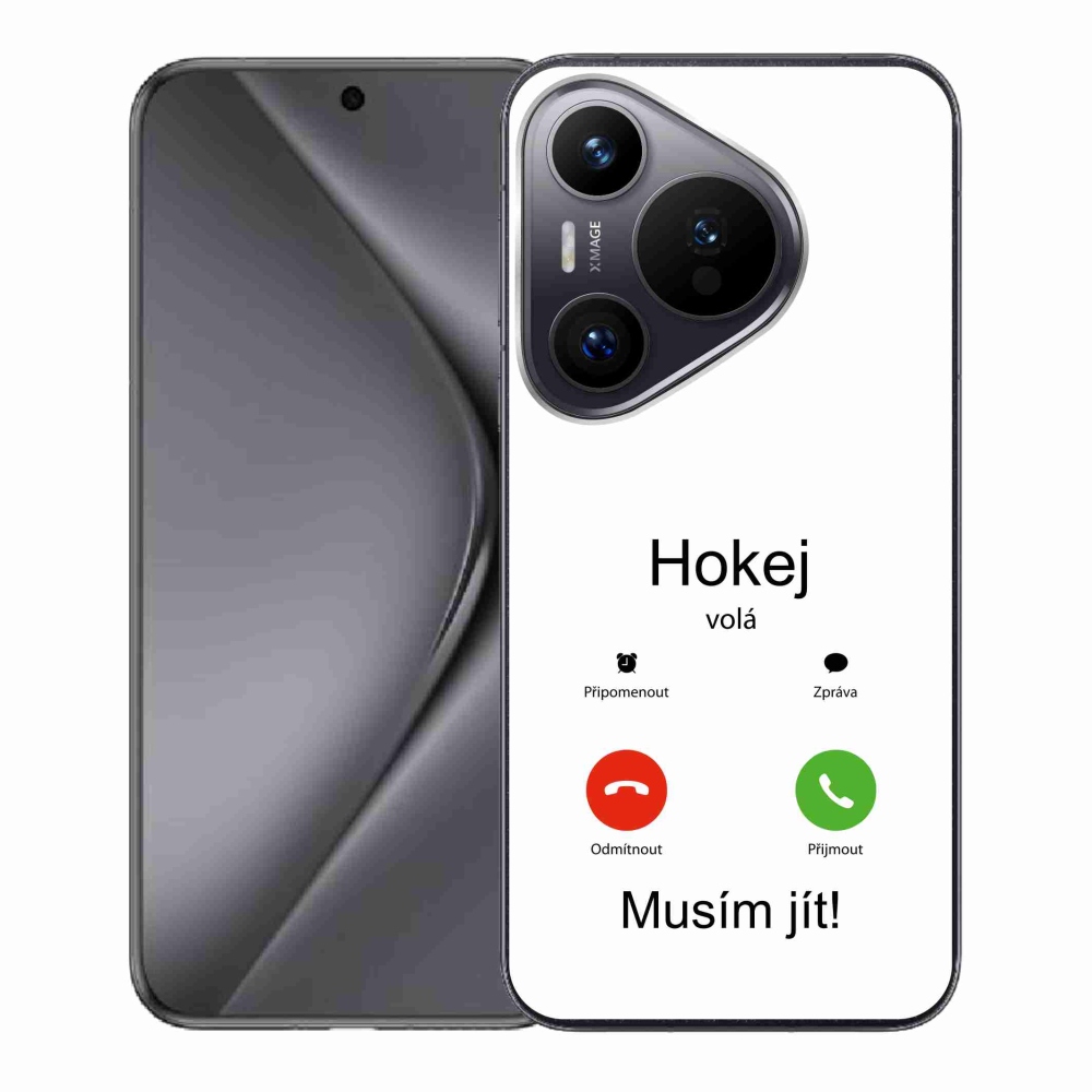 Gelový kryt mmCase na Huawei Pura 70 - hokej volá bílé pozadí