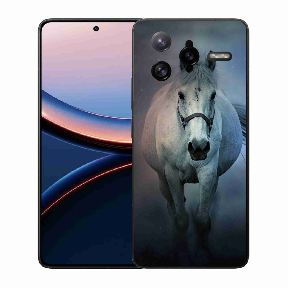 Gelový kryt mmCase na Xiaomi Poco F7 Ultra - běžící bílý kůň