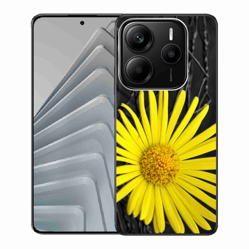 Gelový kryt mmCase na Xiaomi Redmi Note 14 5G - žlutá květina