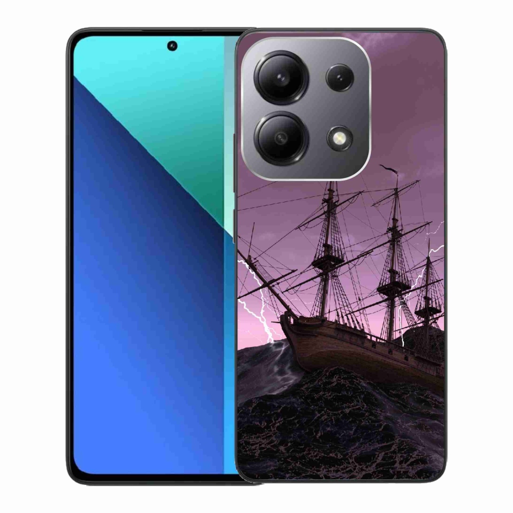Gelový kryt mmCase na Xiaomi Redmi Note 13 - loď v bouři