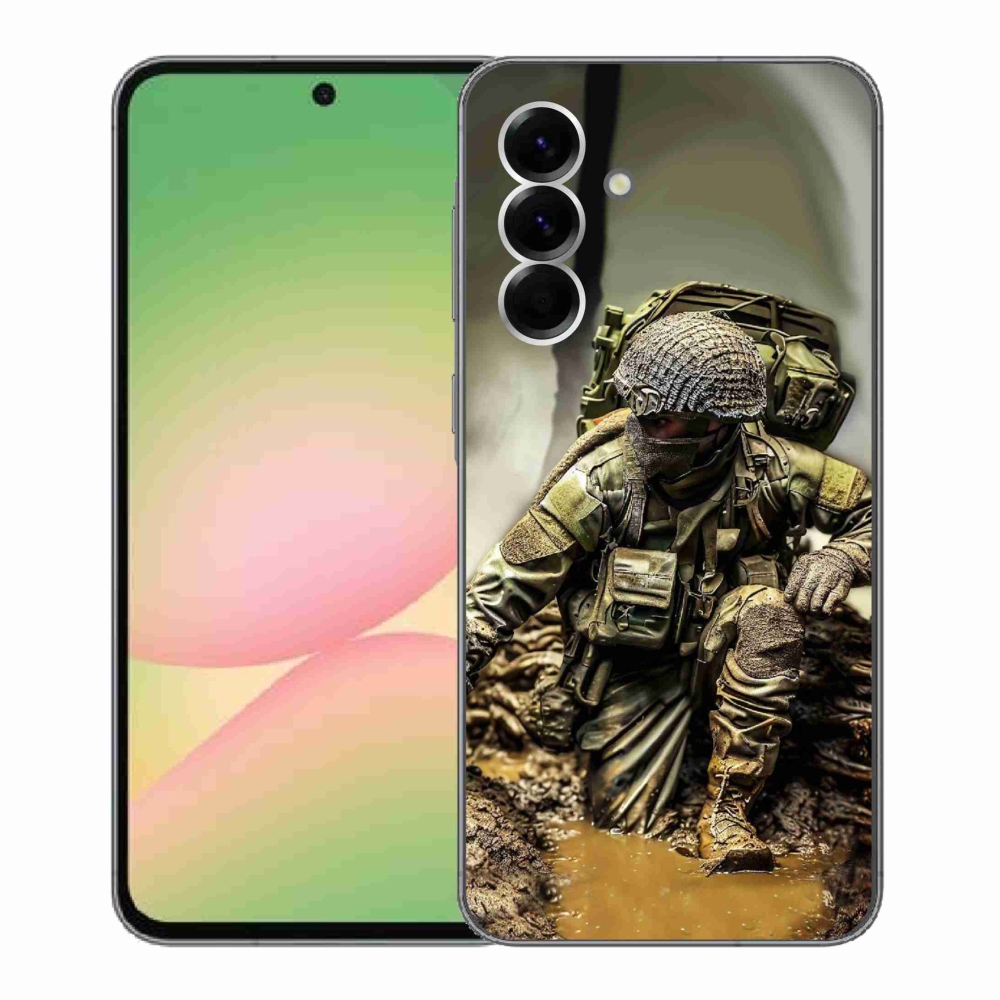 Gelový kryt mmCase na Samsung Galaxy A56 5G - voják