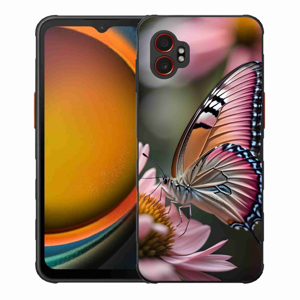Gelový kryt mmCase na Samsung Galaxy Xcover 7 Pro - barevný motýl