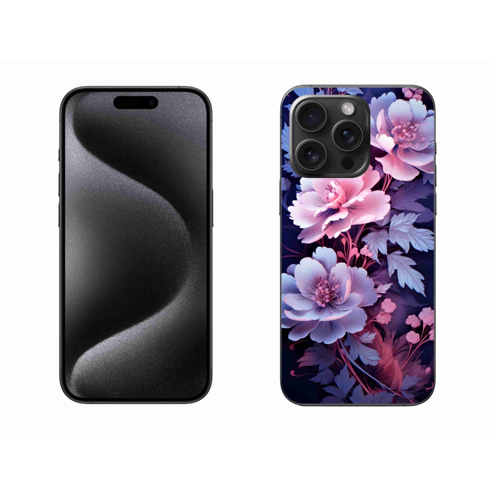 Gelový kryt mmCase na iPhone 15 Pro Max - květiny 11