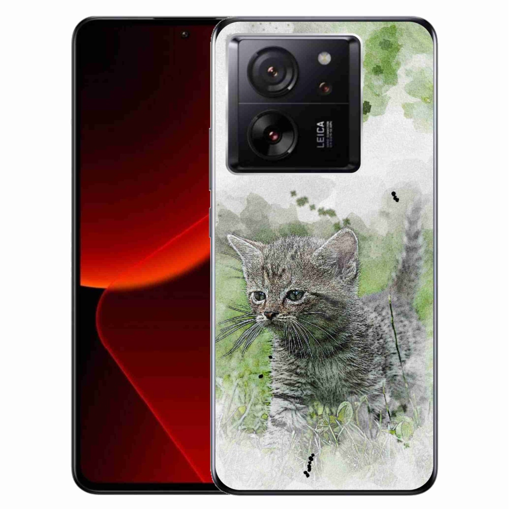 Gelový kryt mmCase na Xiaomi 13T/13T Pro - roztomilé kotě 1