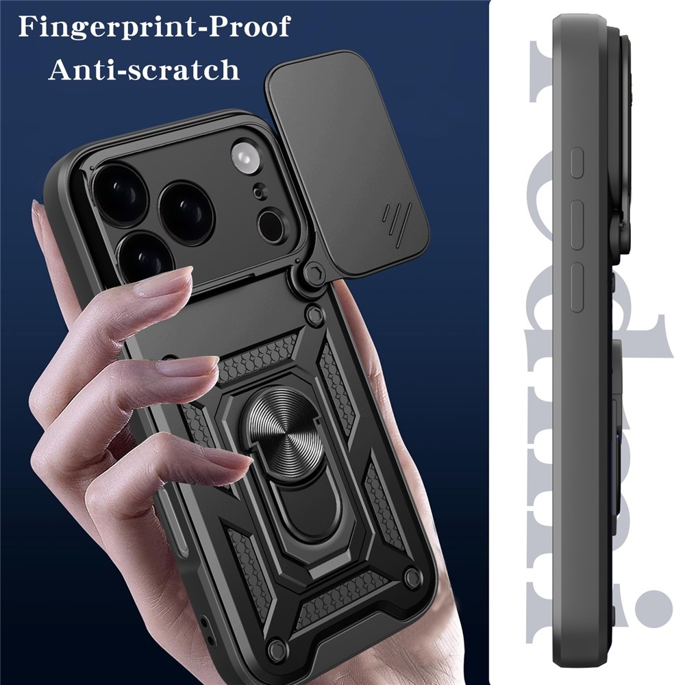 Ring odolný kryt na iPhone 17 Pro - černý
