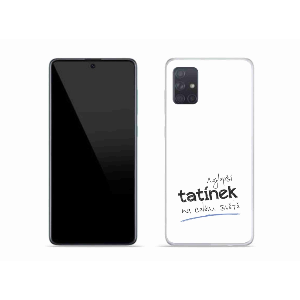 Gelový kryt mmCase na Samsung Galaxy A51 - nejlepší tatínek 4 bílé pozadí