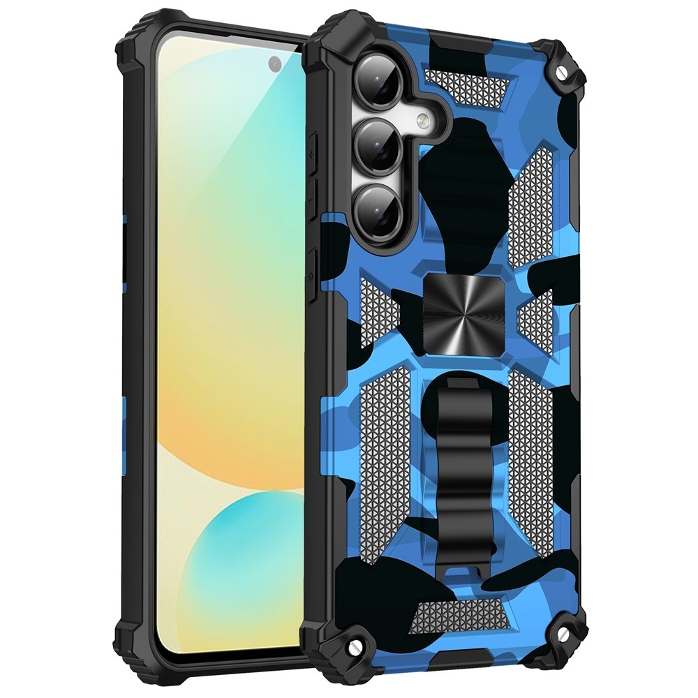 Camouflage odolný kryt na Samsung Galaxy A17 5G/A26 5G - modrý