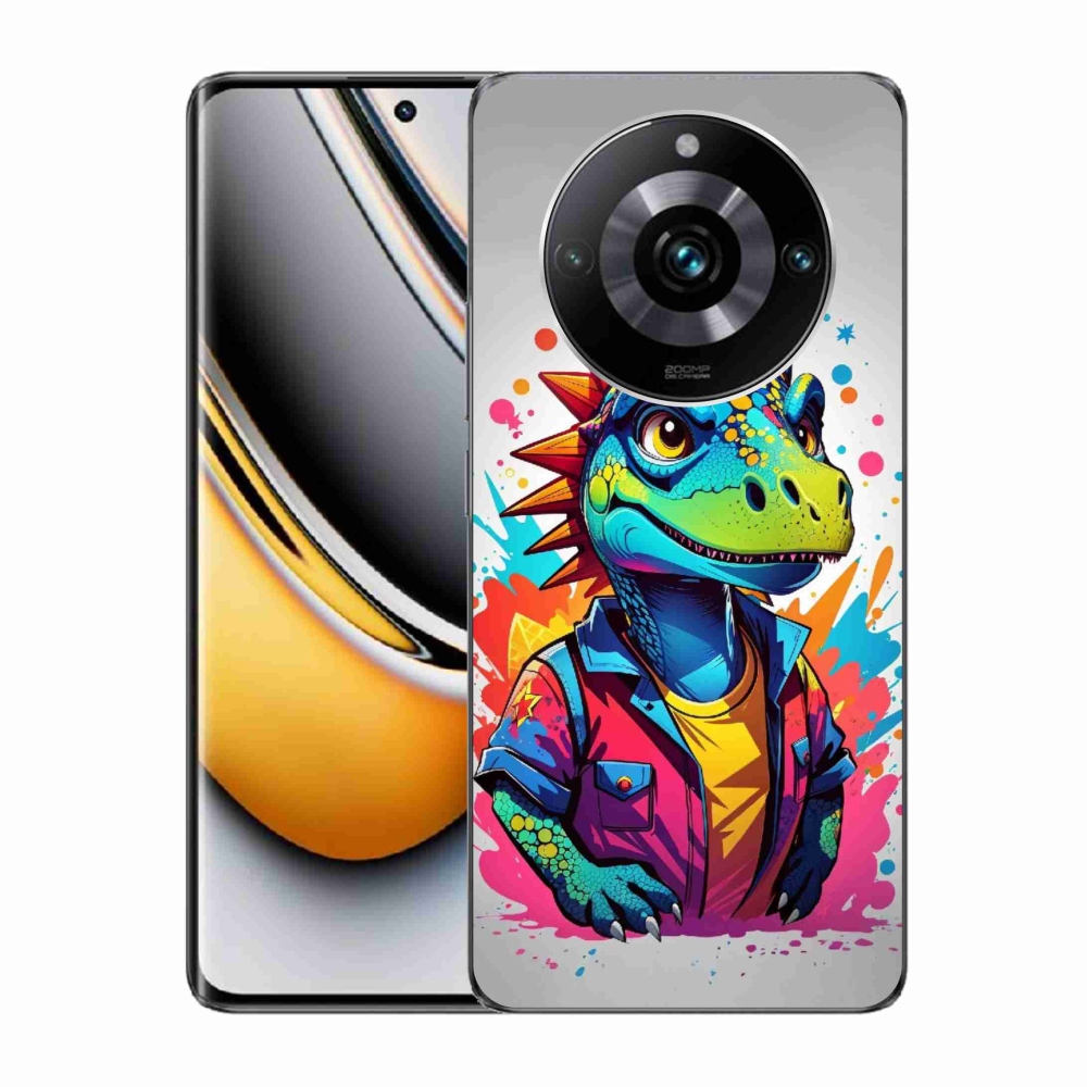 Gelový kryt mmCase na Realme 11 Pro/11 Pro+ - barevný dinosaurus