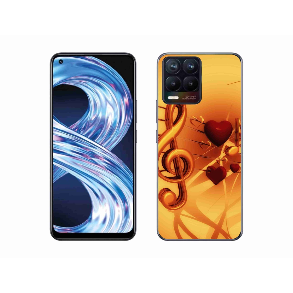 Gelový kryt mmCase na Realme 8 Pro - noty