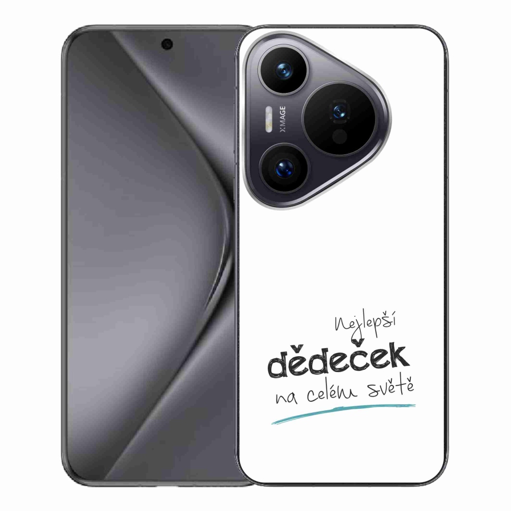 Gelový kryt mmCase na Huawei Pura 70 Pro - nejlepší dědeček 3 bílé pozadí