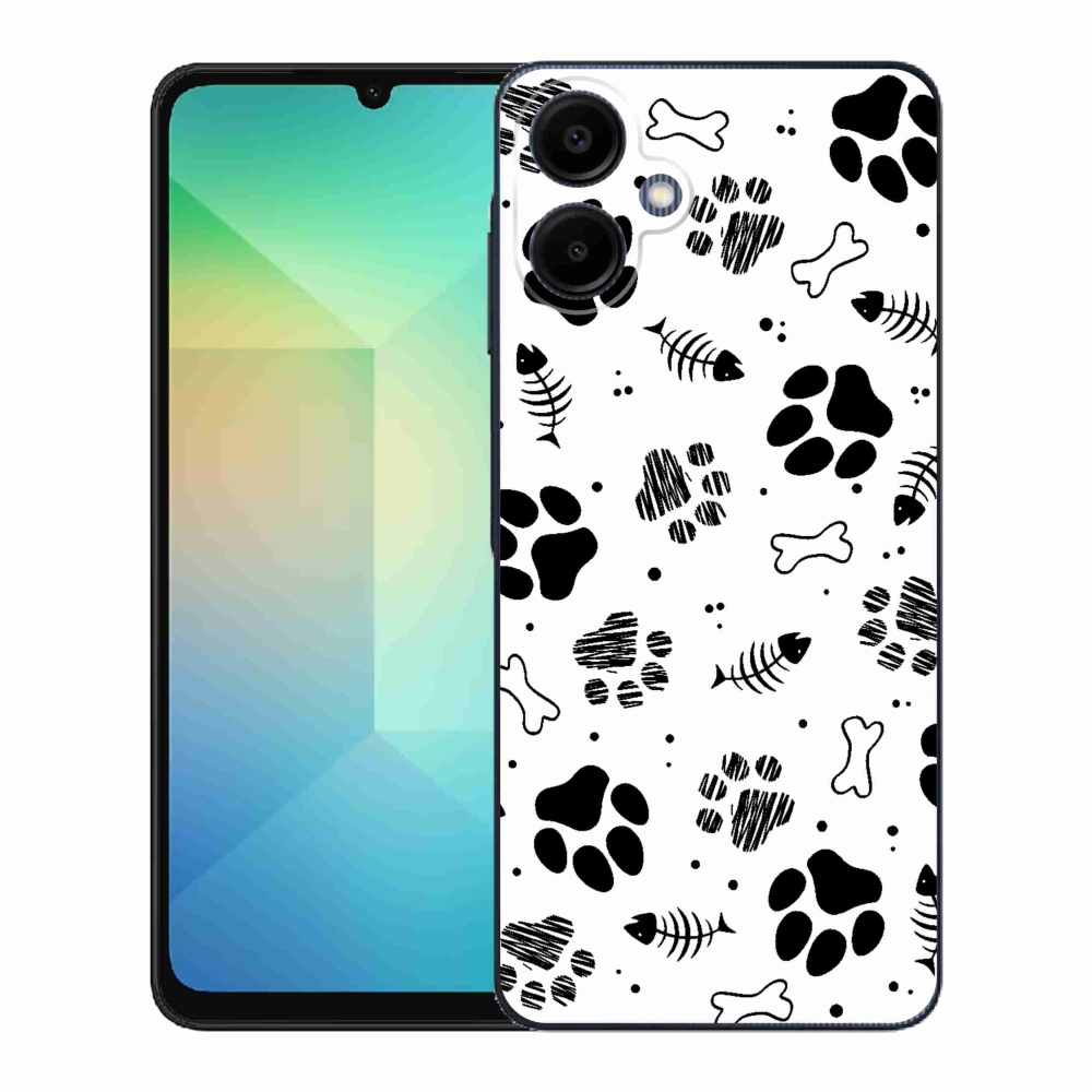 Gelový kryt mmCase na Samsung Galaxy A06 4G - psí tlapky 1