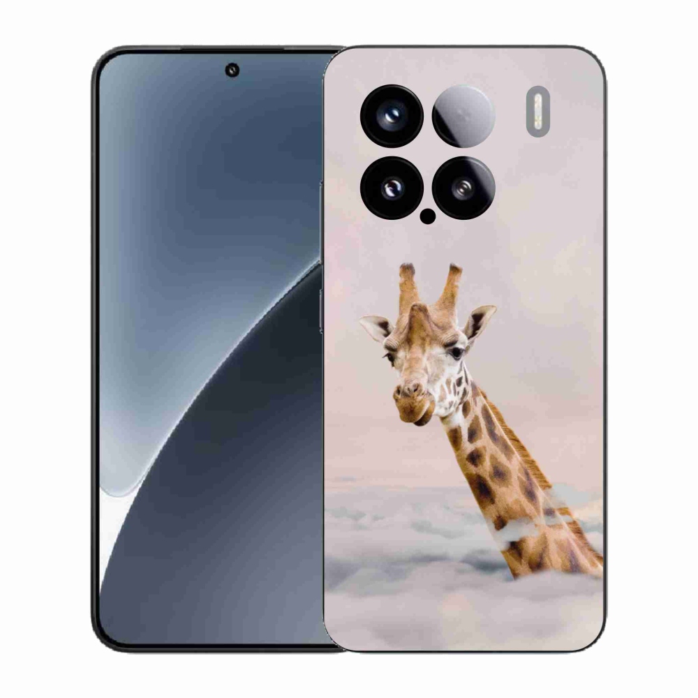 Gelový kryt mmCase na Xiaomi 15 - žirafa v oblacích