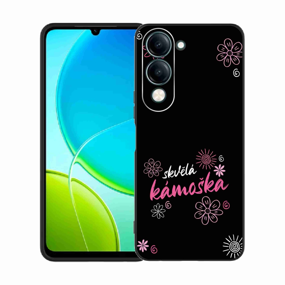 Gelový kryt mmCase na Vivo Y29s 5G - skvělá kámoška černé pozadí