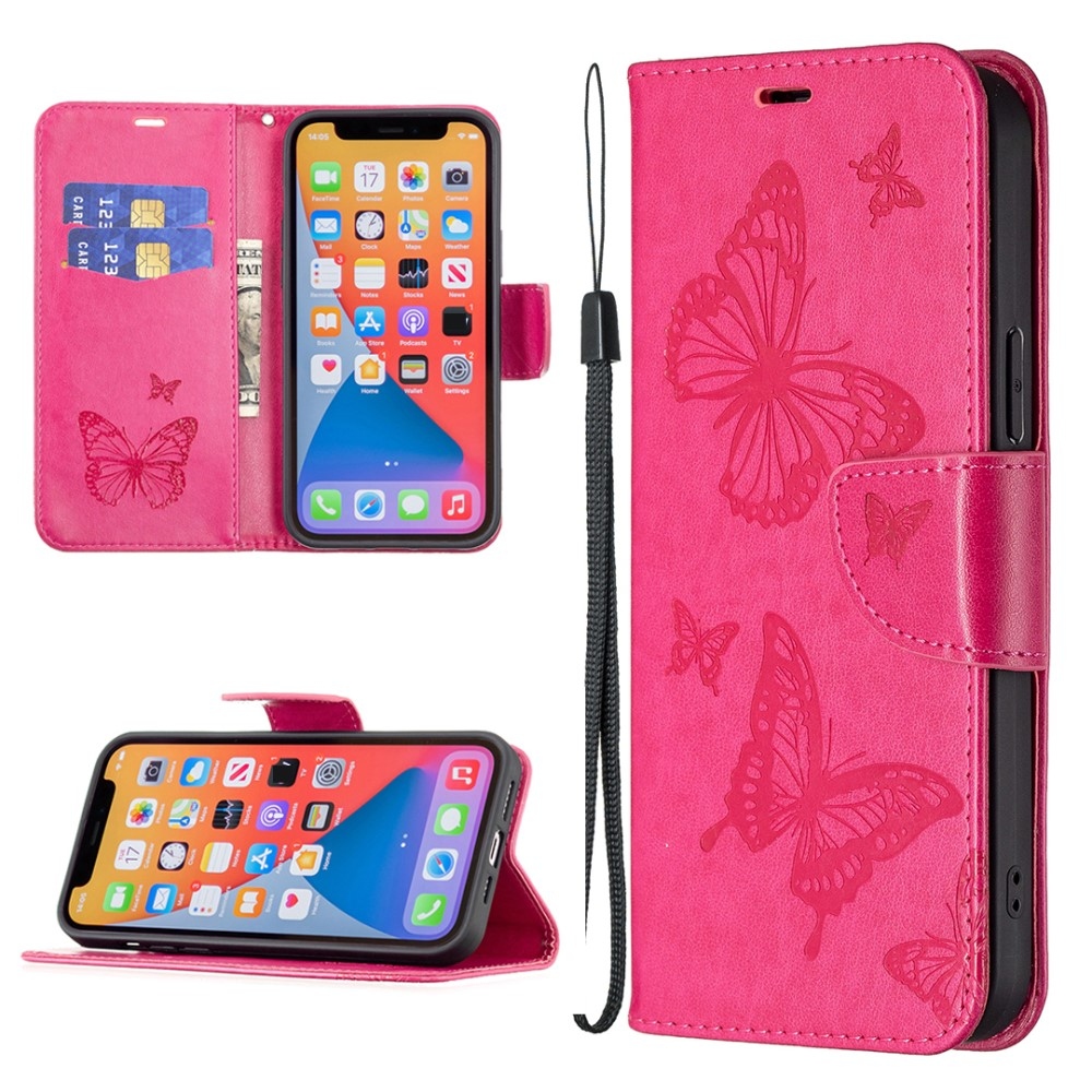 Butterfly knížkové pouzdro na Xiaomi Redmi Note 13 - rose