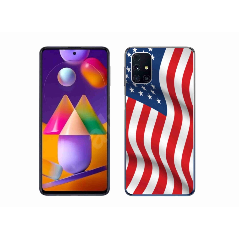 Gelový kryt mmCase na mobil Samsung Galaxy M31s - USA vlajka