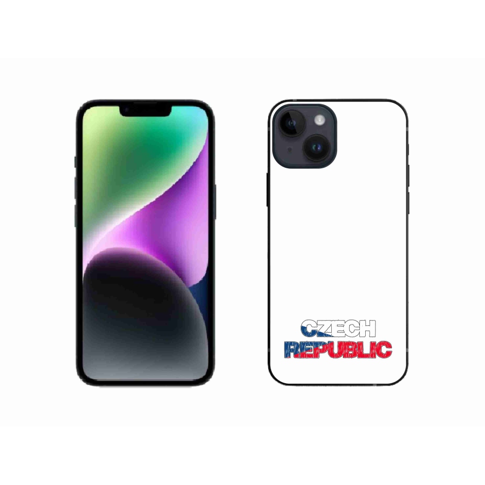 Gelový kryt mmCase na iPhone 14 - Czech Republic bílé pozadí