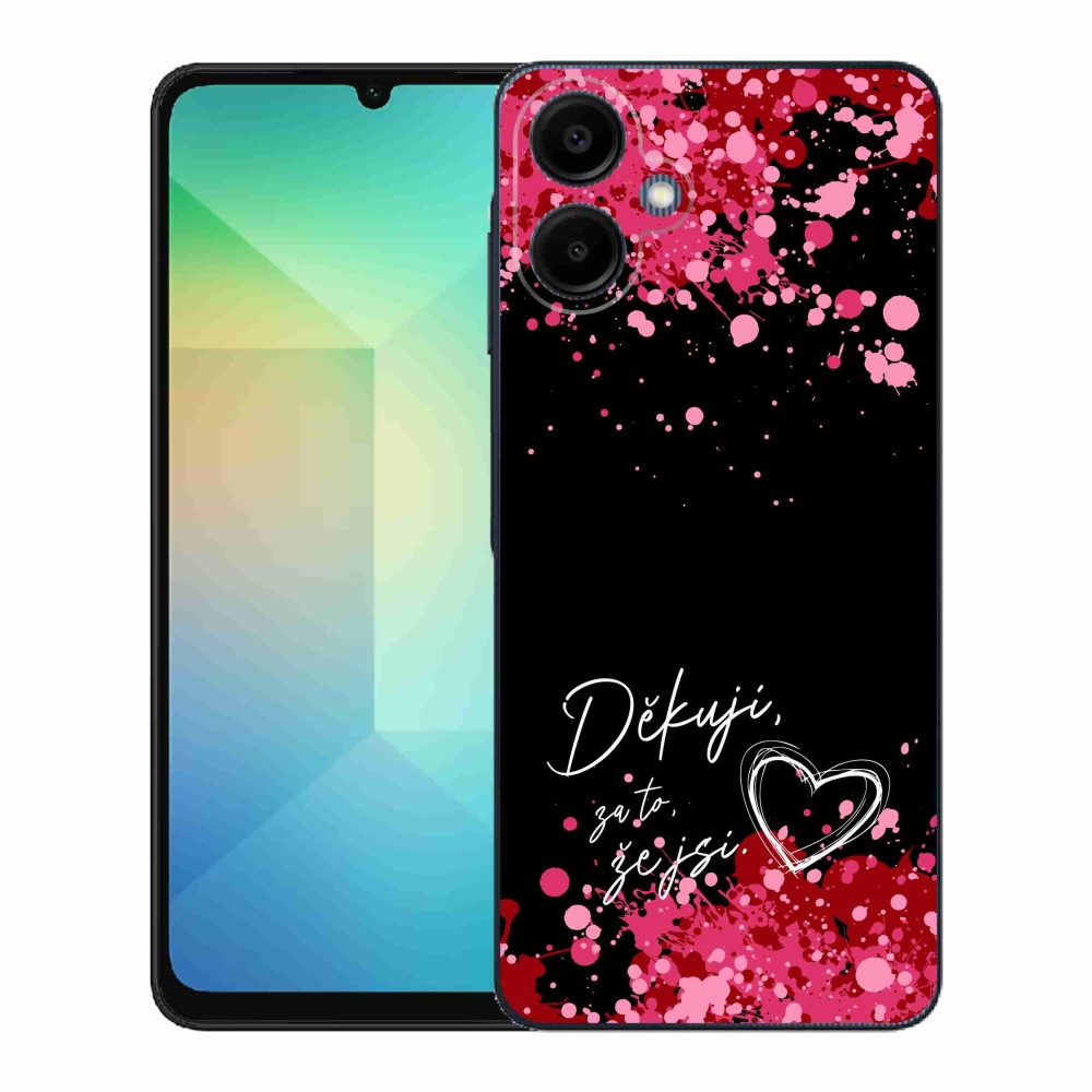 Gelový kryt mmCase na Samsung Galaxy A06 4G - zamilovaný text 2 černé pozadí