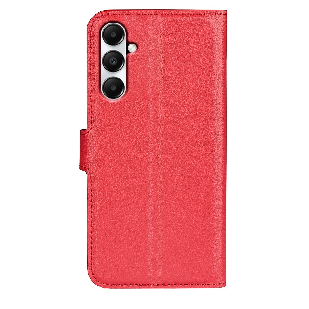 Litchi knížkové pouzdro na Samsung Galaxy A05s - červené