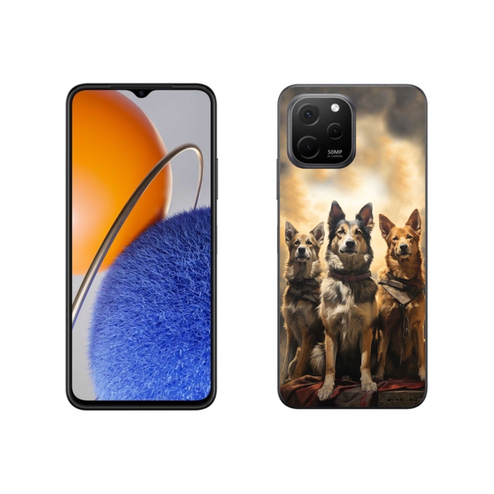 Gelový kryt mmCase na Huawei Nova Y61 - tři psi