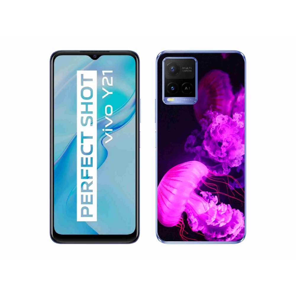 Gelový kryt mmCase na Vivo Y21/Y21s/Y33s - medúza 1