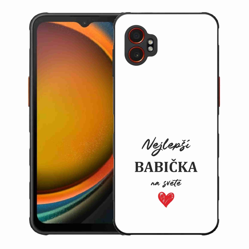 Gelový kryt mmCase na Samsung Galaxy Xcover 7 Pro - nejlepší babička 1 bílé pozadí