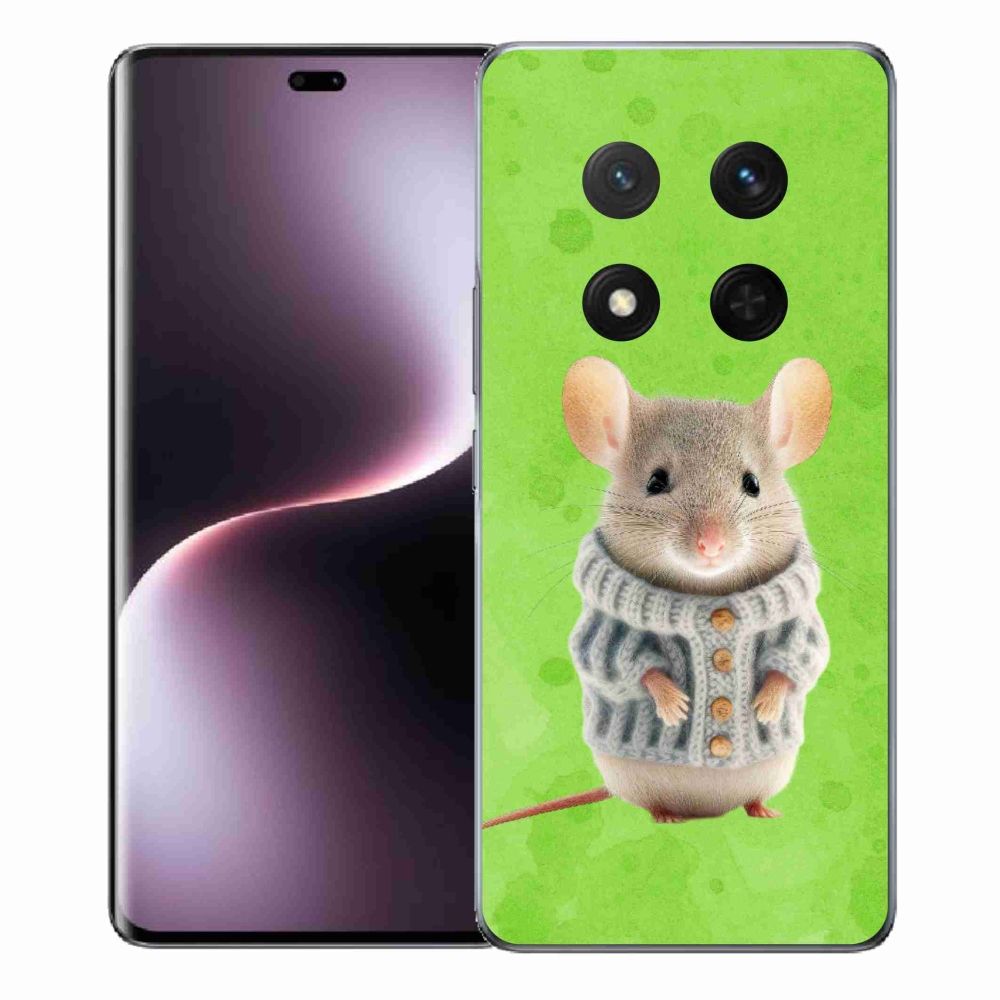 Gelový kryt mmCase na Honor Magic 7 Lite 5G - myška ve svetru