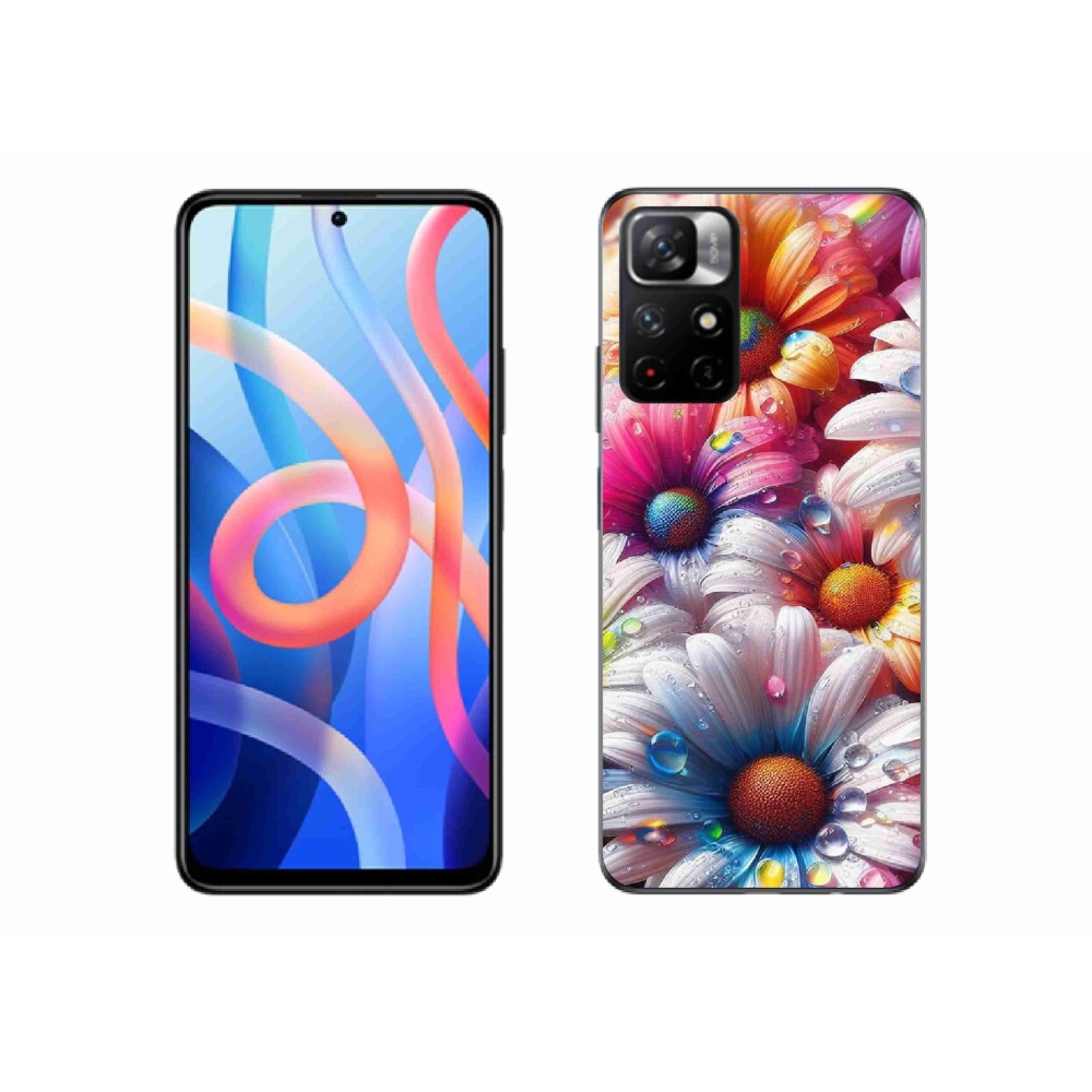 Gelový kryt mmCase na Xiaomi Redmi Note 11S 5G - barevné kopretiny