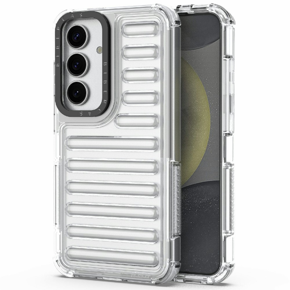 Stripe odolný kryt na Samsung Galaxy S25 - průhledný