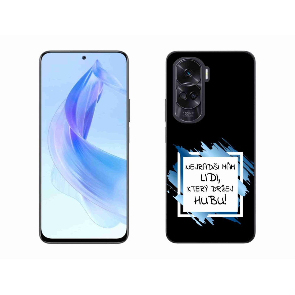 Gelový kryt mmCase na Honor 90 Lite - vtipný text 7 bíločerné pozadí