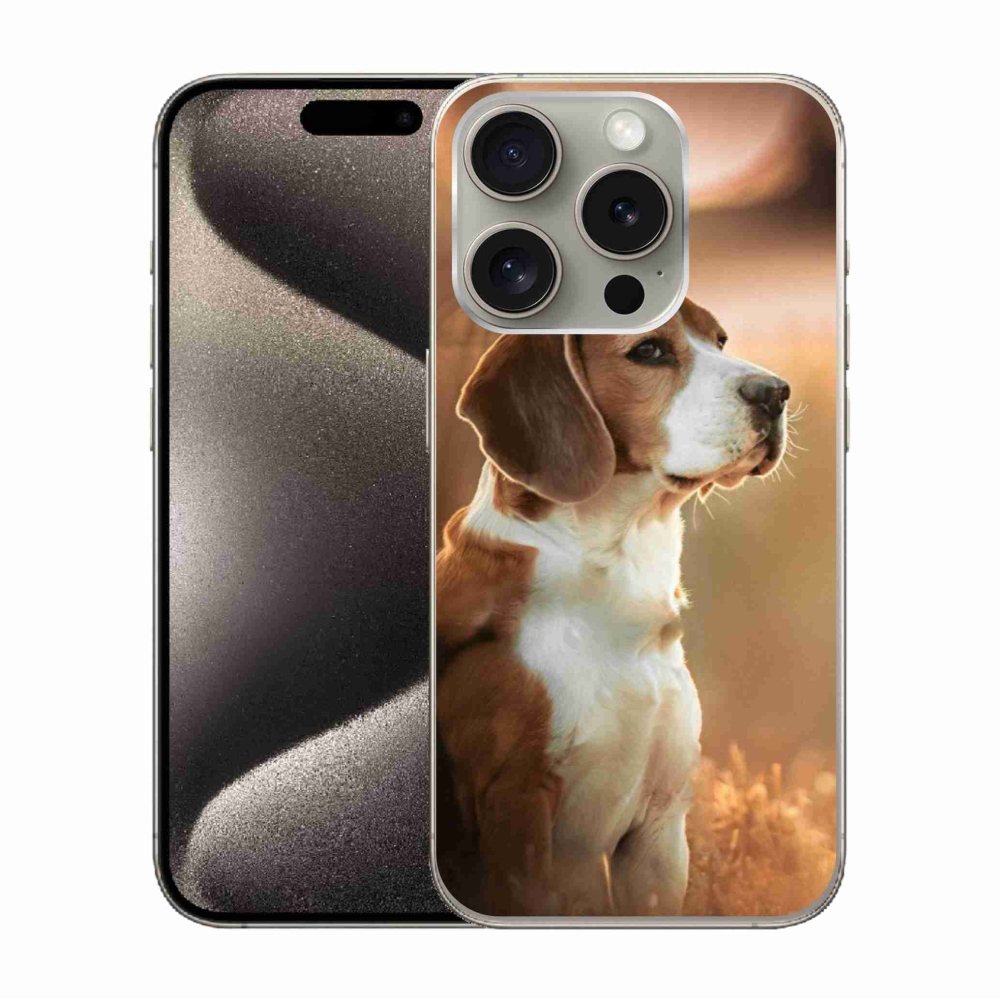Gelový kryt mmCase na iPhone 15 Pro - bígl