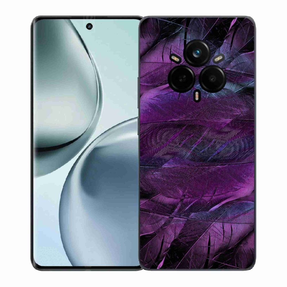 Gelový kryt mmCase na Realme 14 Pro 5G - fialová pírka