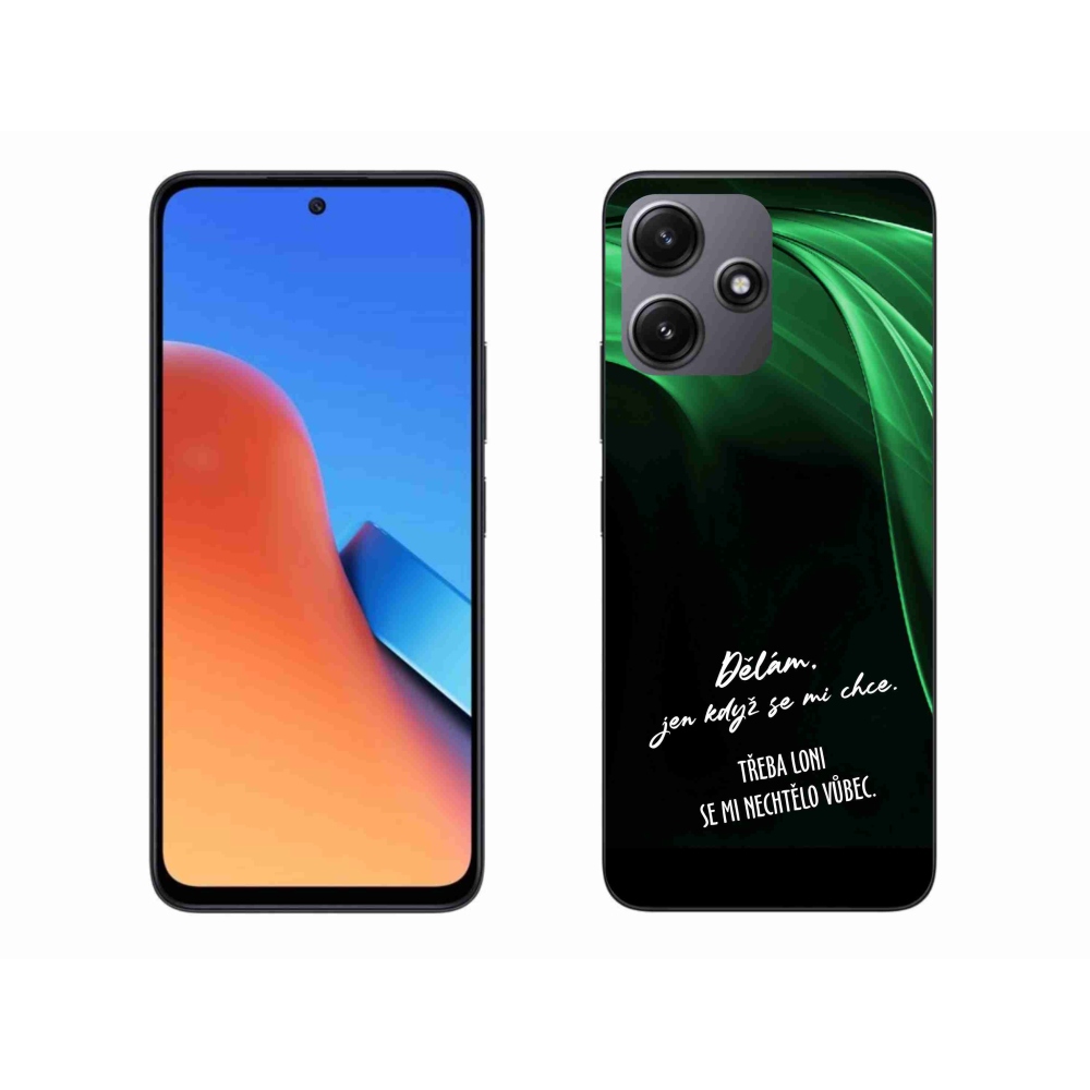Gelový kryt mmCase na Xiaomi Redmi 12 5G - vtipný text 12 černé pozadí