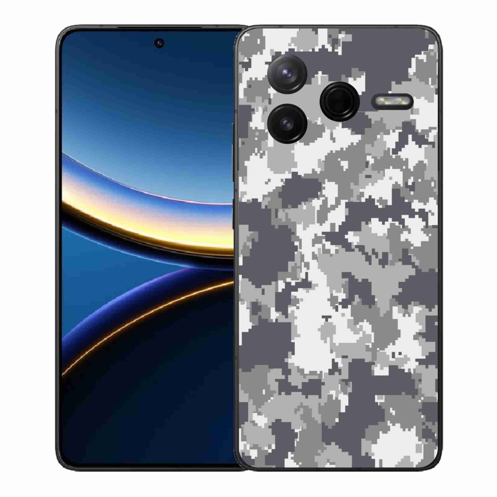 Gelový kryt mmCase na Xiaomi Poco F7 Pro - maskáčový vzor 2