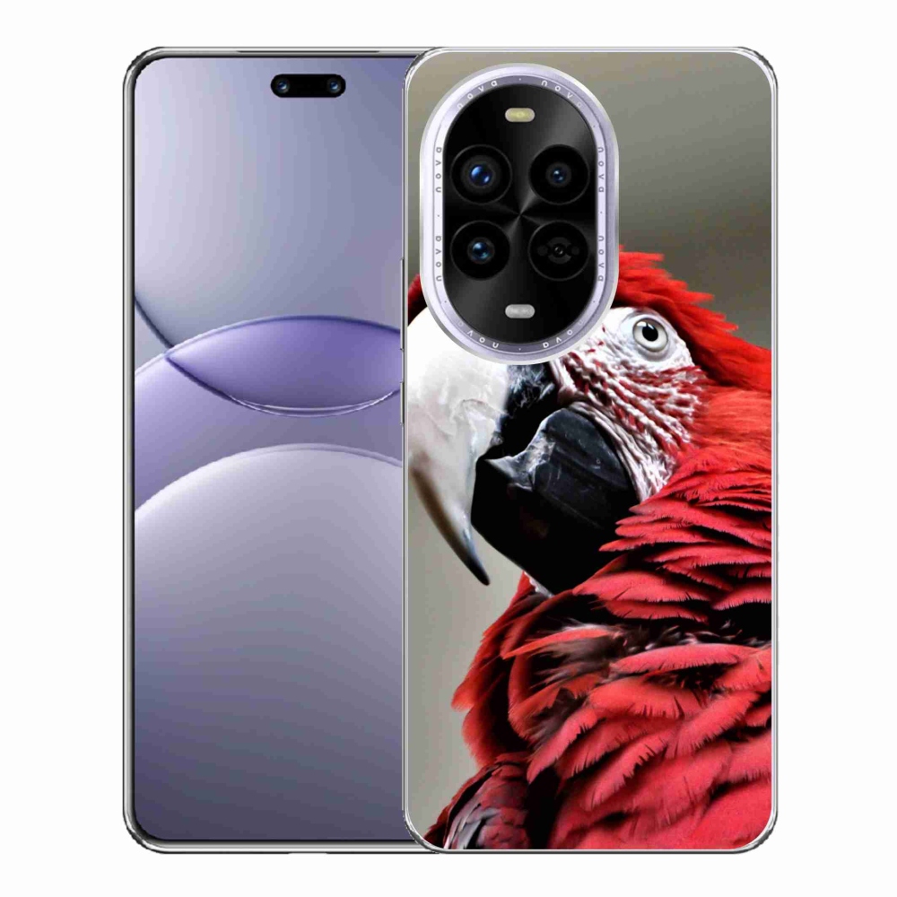 Gelový kryt mmCase na Huawei Nova 13 Pro 5G - papoušek ara červený
