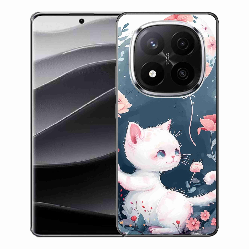 Gelový kryt mmCase na Xiaomi Redmi Note 14 Pro+ 5G - kotě s balónkem