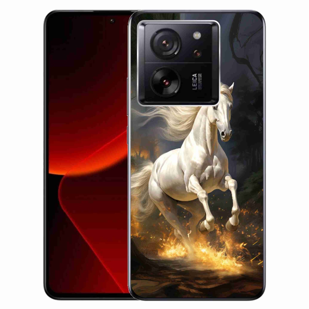 Gelový kryt mmCase na Xiaomi 13T/13T Pro - bílý kůň 2