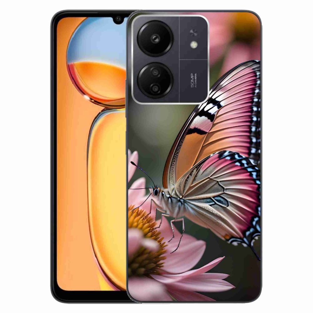 Gelový kryt mmCase na Xiaomi Poco C65/Redmi 13C - barevný motýl