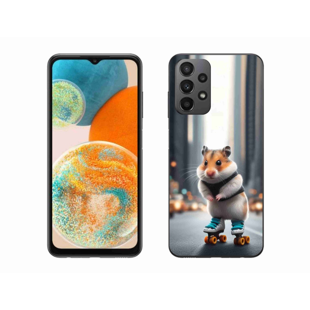 Gelový kryt mmCase na Samsung Galaxy A23 4G/5G - křeček na bruslích
