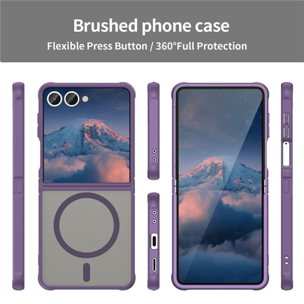 Case matný gelový obal s MagSafe na Samsung Galaxy Z Flip7 5G - fialový