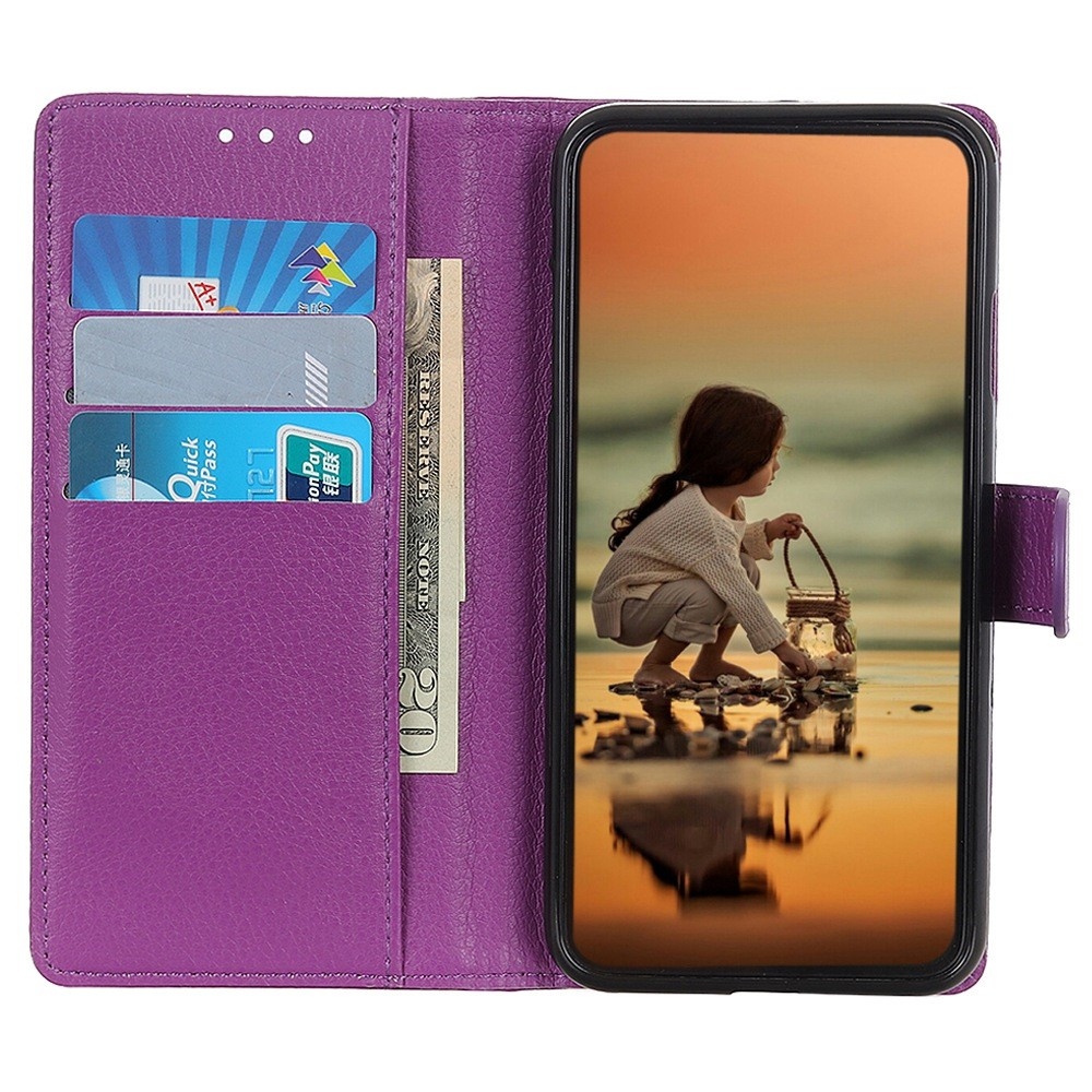Litchie knížkové pouzdro na Xiaomi Redmi 12 4G/5G - fialové